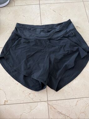 Outdoor Voices Black Women's Run Shorts with Hidden Zip Pocket